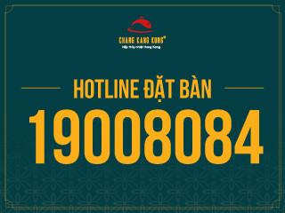 TỔNG ĐÀI ĐẶT BÀN CHANG KANG KUNG 19008084
