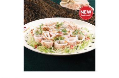 SEA SQUID STEAMED WITH  LEEKS