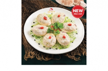 MINCED SQUID STEAMED WITH KING OYSTER MUSHROOMS